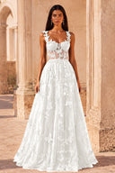 Aurora 3D Butterfly Lace Tulle Prom Dress