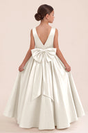Liora Satin 3D Butterflies Flower Girl Dress