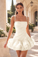 Marigold Multi-Tiered Ruffled Mini Party Dress
