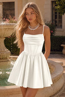 Thea Satin Corset Mini Homecoming Dress