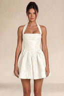 Celestina Jacquard Halter Corset Mini Dress