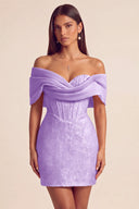 Cleopatra Off the Shoulder Sequin Mini Dress