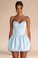 Rosalie Strapless Bubble Mini Homecoming Dress