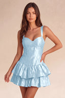 Celeste Tiered Ruffle Mini Homecoming Dress