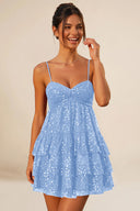 Seraphina Sequin Tiered Mini Homecoming Dress