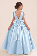 Liora Satin 3D Butterflies Flower Girl Dress