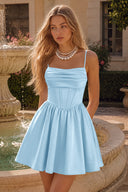 Thea Satin Corset Mini Homecoming Dress