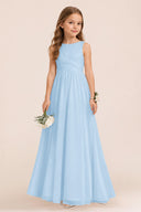 Ophelia Chiffon Ruched Elegant Flower Girl Dress