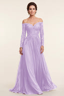 Seraphina Off-Shoulder Lace Evening Gown