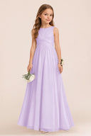 Ophelia Chiffon Ruched Elegant Flower Girl Dress
