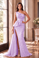 Cassiopeia One-Shoulder Sparkly Mother of the Bride Gowns