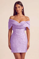 Cleopatra Off the Shoulder Sequin Mini Dress