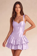 Celeste Tiered Ruffle Mini Homecoming Dress