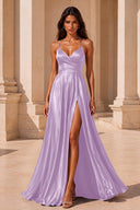 Clara Satin Spaghetti Strap Prom Dress