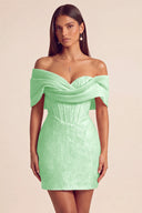 Cleopatra Off the Shoulder Sequin Mini Dress