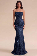 Isabella Strapless Sequin Mermaid Prom Gown
