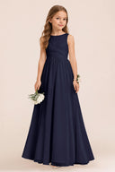 Ophelia Chiffon Ruched Elegant Flower Girl Dress