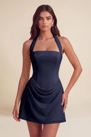 Thea Chiffon Halter Corset Mini Dress
