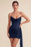 Cleopatra Sequin Corset Mini Dress