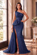 Cassiopeia One-Shoulder Sparkly Mother of the Bride Gowns