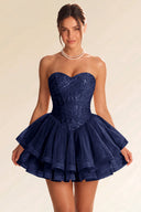 Seraphina Sequin Layered Tulle Mini Dress
