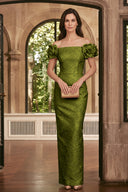 Valeria Off Shoulder Embossed Mother of the Bride Gowns