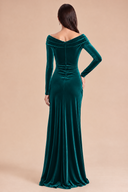 Marlowe Velvet Off-Shoulder Ruched Bridesmaid Dress
