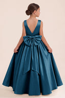 Liora Satin 3D Butterflies Flower Girl Dress