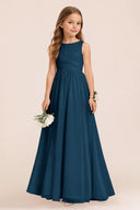 Ophelia Chiffon Ruched Elegant Flower Girl Dress