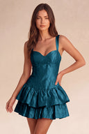 Celeste Tiered Ruffle Mini Homecoming Dress