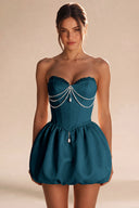Rosalie Strapless Bubble Mini Homecoming Dress