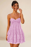 Seraphina Sequin Tiered Mini Homecoming Dress