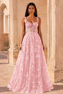 Aurora 3D Butterfly Lace Tulle Prom Dress