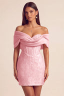Cleopatra Off the Shoulder Sequin Mini Dress