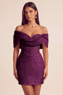 Cleopatra Off the Shoulder Sequin Mini Dress