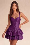 Celeste Tiered Ruffle Mini Homecoming Dress