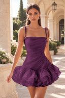 Marigold Multi-Tiered Ruffled Mini Party Dress