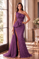 Cassiopeia One-Shoulder Sparkly Mother of the Bride Gowns