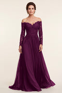 Seraphina Off-Shoulder Lace Evening Gown