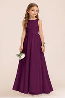 Ophelia Chiffon Ruched Elegant Flower Girl Dress