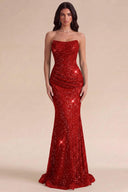 Isabella Strapless Sequin Mermaid Prom Gown