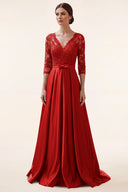 Clara Lace Satin Mother of the Bride Dress