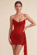 Cleopatra Sequin Corset Mini Dress