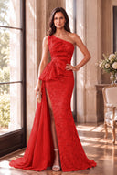 Cassiopeia One-Shoulder Sparkly Mother of the Bride Gowns