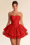 Seraphina Sequin Layered Tulle Mini Dress