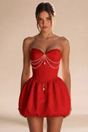 Rosalie Strapless Bubble Mini Homecoming Dress