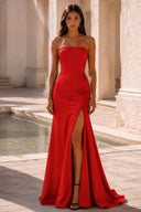 Vivienne Strapless Satin Formal Gown