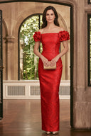 Valeria Off Shoulder Embossed Mother of the Bride Gowns