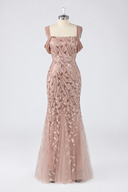 Valentina Off-Shoulder Botanical Beaded Mother of the Bride Gown