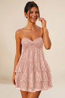 Seraphina Sequin Tiered Mini Homecoming Dress